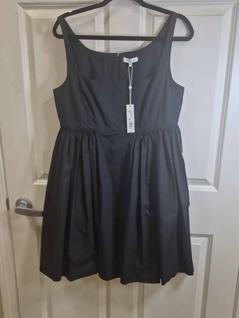 Rebecca Taylor Black Sleeveless Fit-and-Flare Dress Size 8
